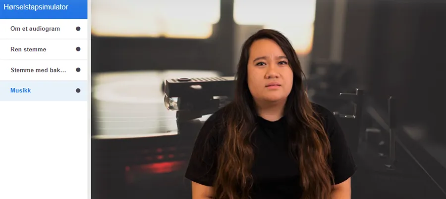 En person med langt hår