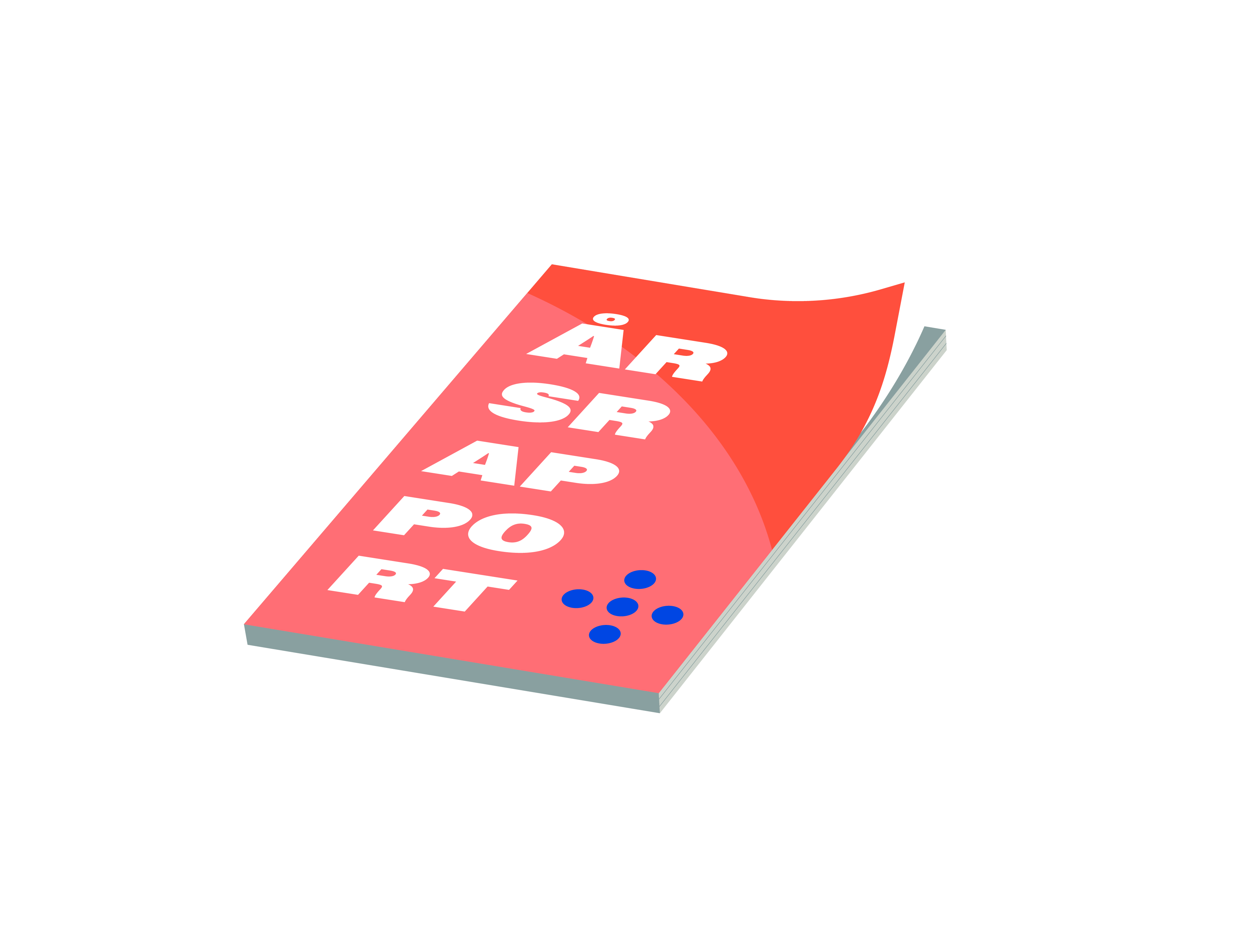 Et rødt og hvitt kort